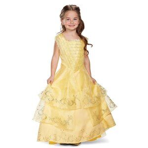 Disney Princess Belle Costume Beauty & Beast Dress Child M 7-8 Halloween Costume